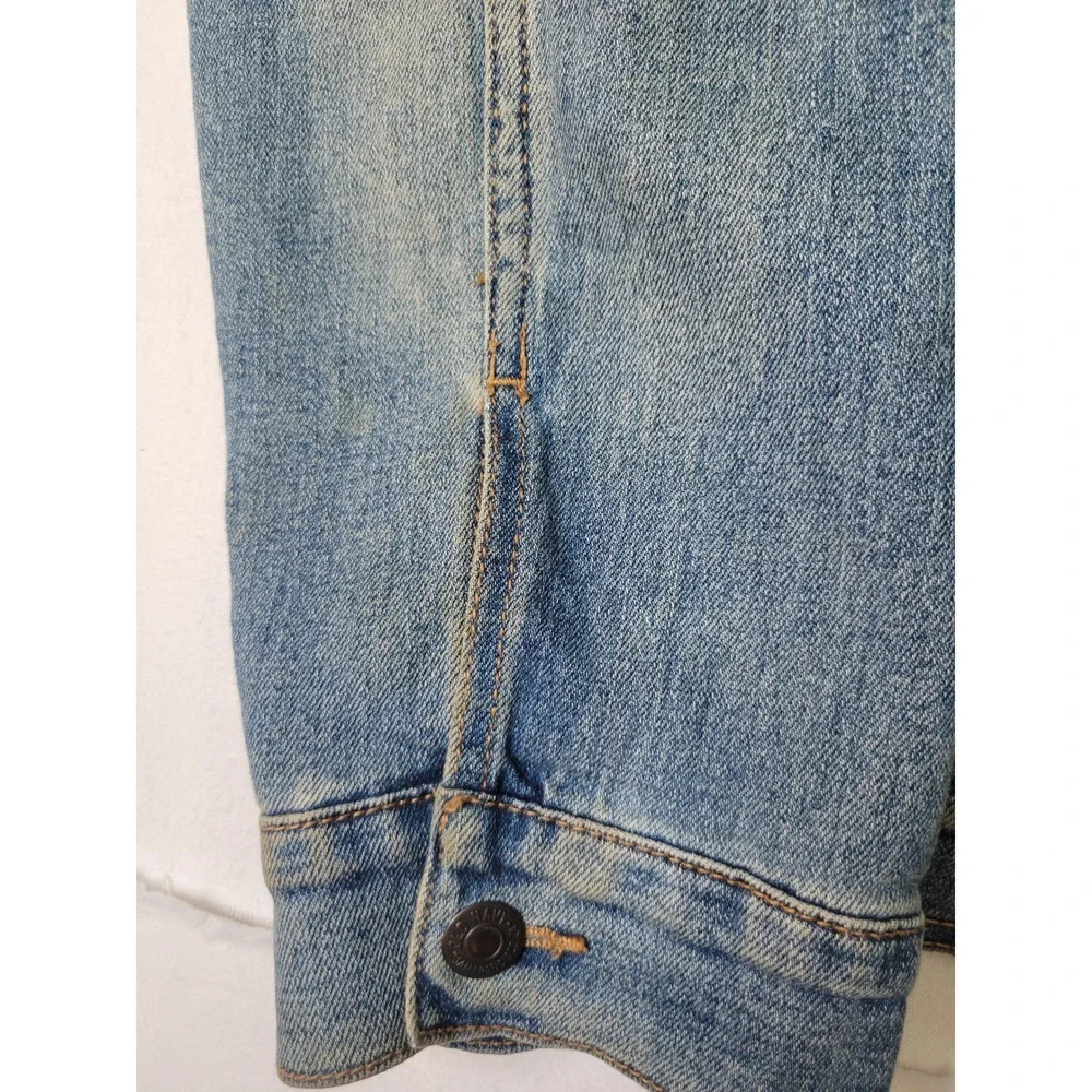 Old Navy Mens XXL Light Wash Denim Trucker Jacket Blue Cotton Blend  Coat 2227